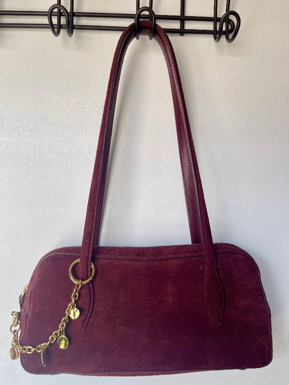 Madewell The Top Zip Suede Shoulder Bag - Excellent